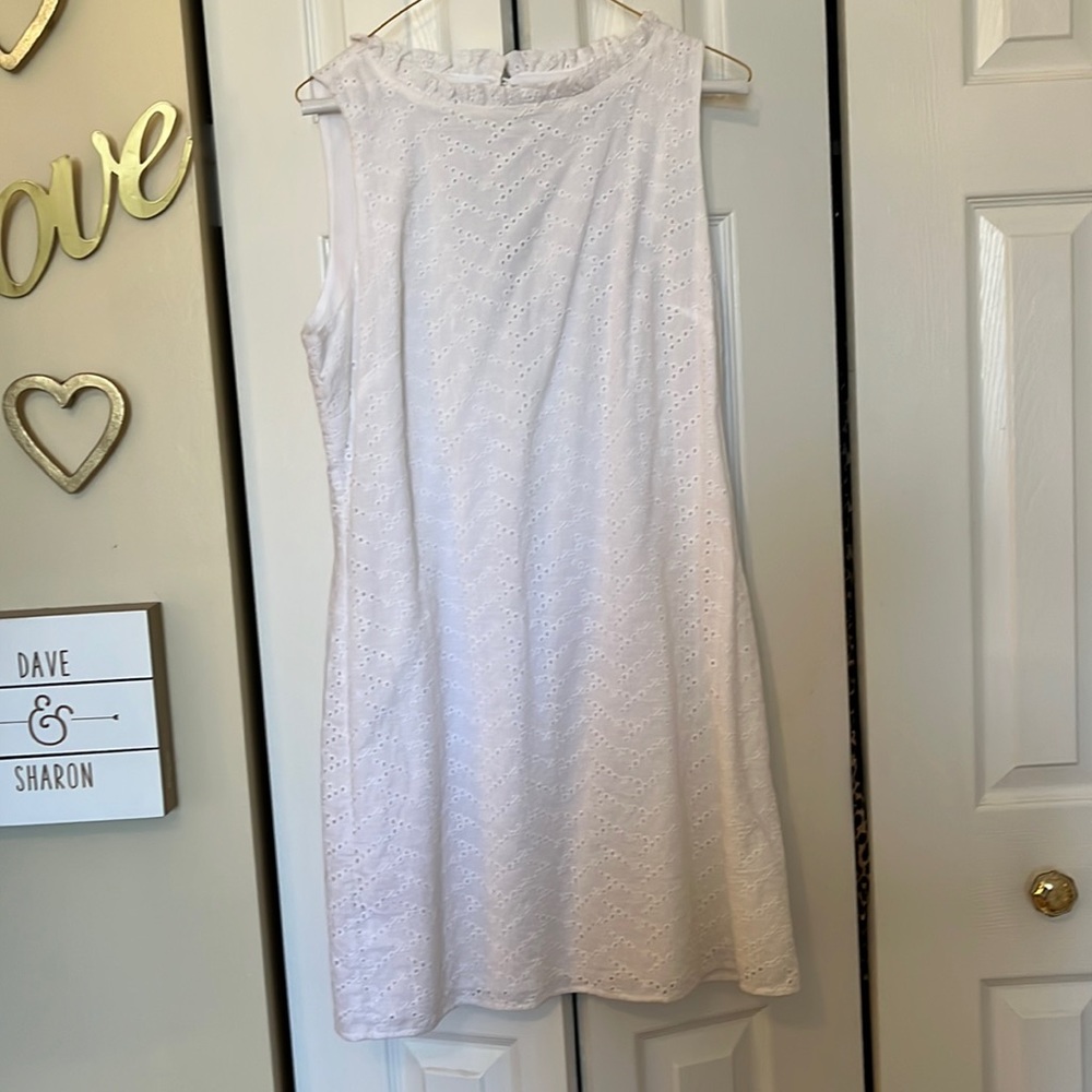 Sail to Sable white ruffle dress.